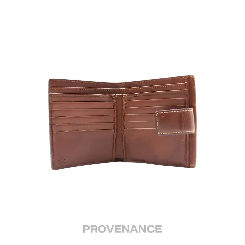🔴 Gucci Trifold Snap Wallet - GG Supreme Brown - Picture 5 of 10